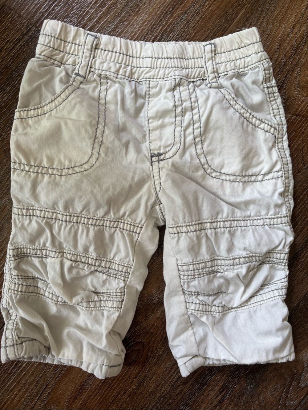 pumpkin patch Cream Cargo Pull-On Pants 0-3m